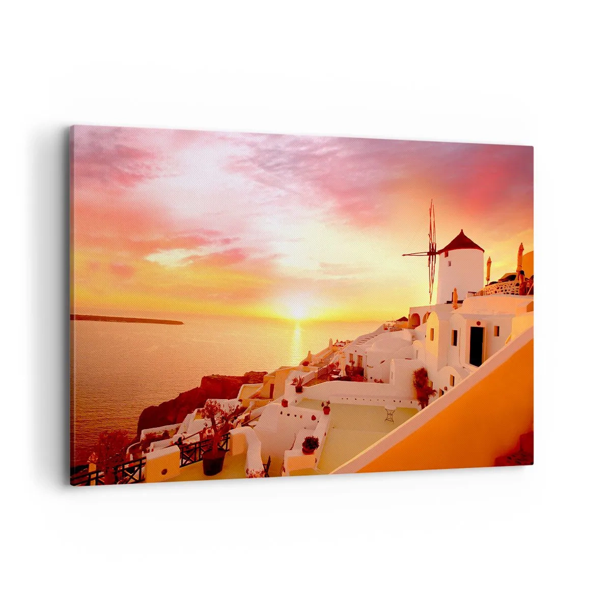 Quadro em tela - Derreter em branco e ouro - 120x80 cm