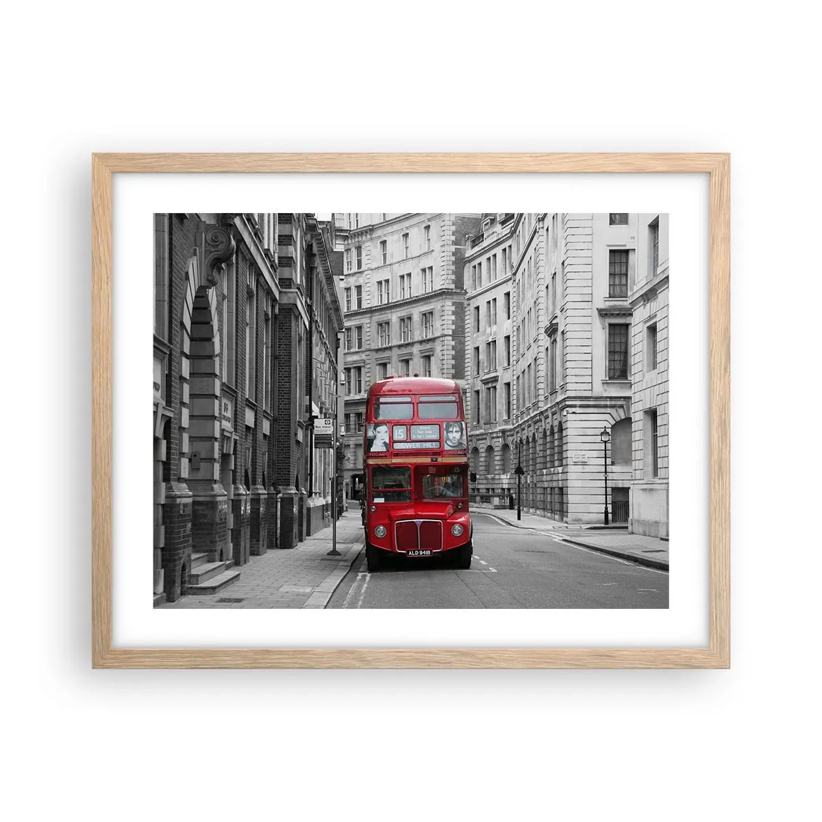 Pôster com moldura de carvalho claro - A vida quotidiana não deve ser cinzenta - 50x40 cm