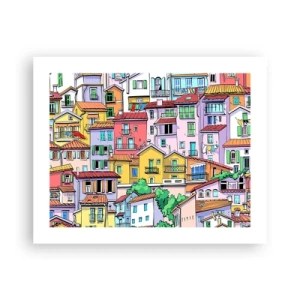Pôster - Cidade divertida - 50x40 cm