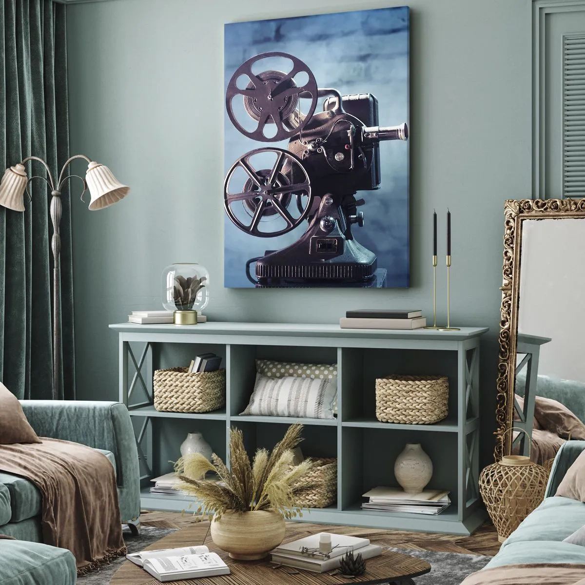 Quadro em tela - No cinema antigo - 65x120 cm