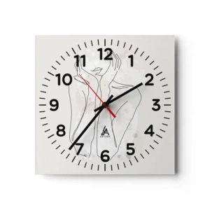 Relógio de parede - Relógio em vidro - Momento de sonho - 40x40 cm