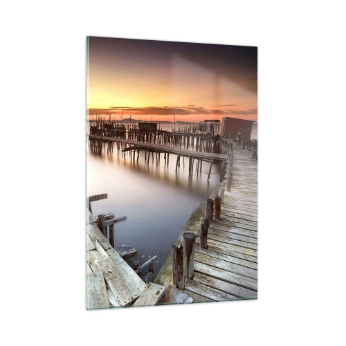 Quadro em vidro - Turismo autêntico, não fictício - 50x70 cm