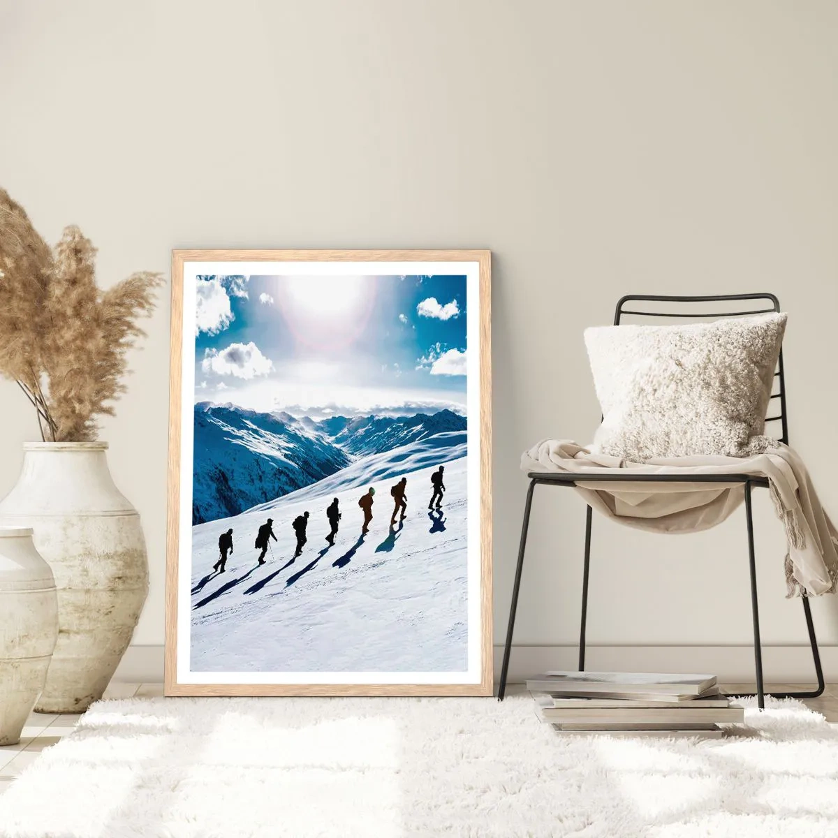 Pôster com moldura de carvalho claro - A equipa vencedora - 50x70 cm