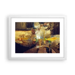 Pôster em moldura branca - Frio, mais quente, quente - 40x30 cm