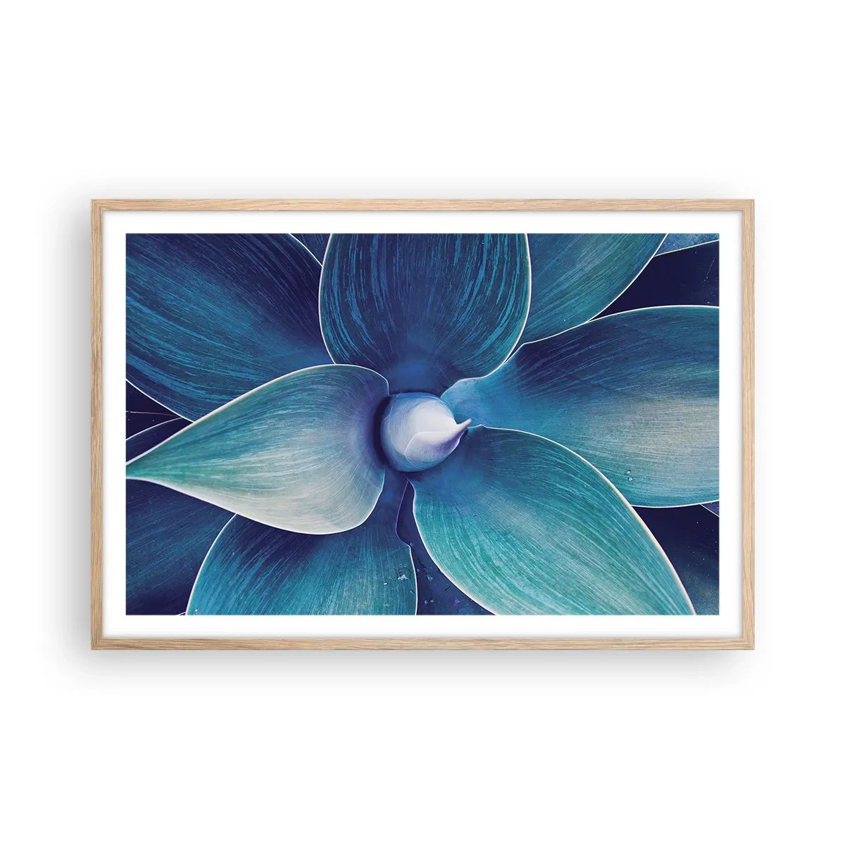 Pôster com moldura de carvalho claro - O azul do céu - 91x61 cm