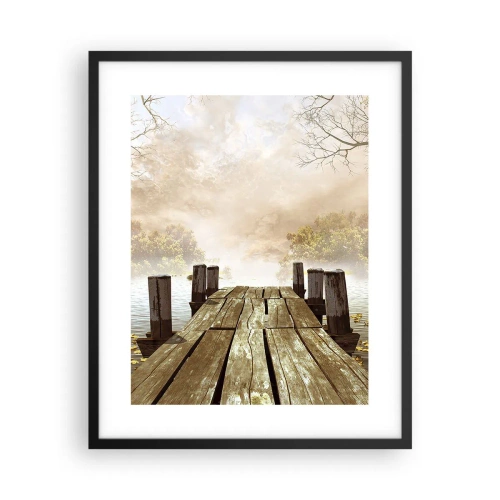 Pôster com moldura preta - A leve tristeza do outono - 40x50 cm