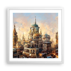 Pôster em moldura branca - Cidade das cidades - 50x50 cm