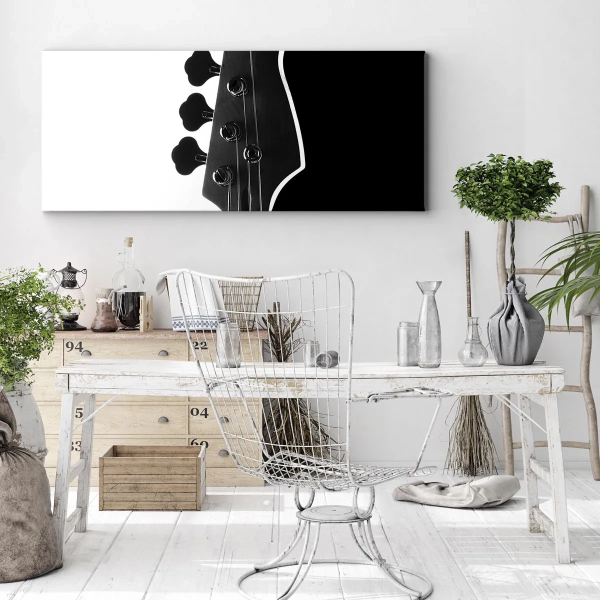 Quadro em tela - Silêncio rochoso - 100x40 cm