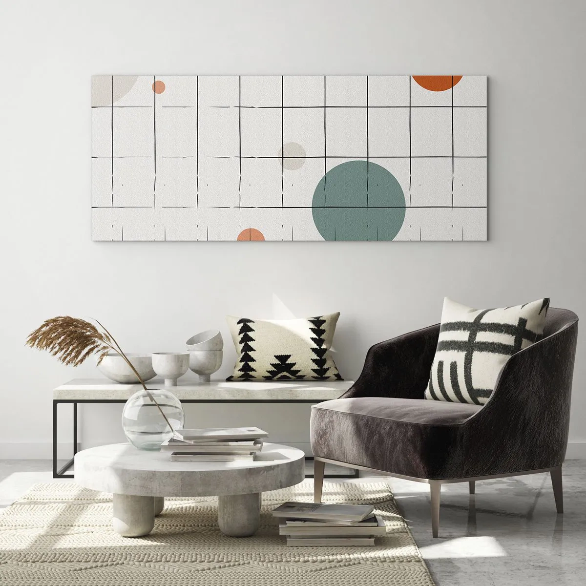 Quadro em vidro - Encurralado. Nós ou eles? - 120x50 cm