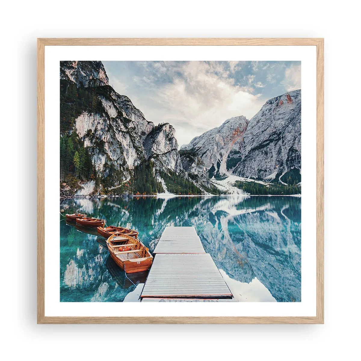 Pôster com moldura de carvalho claro - Vamos mostrar-lhe a beleza - 60x60 cm