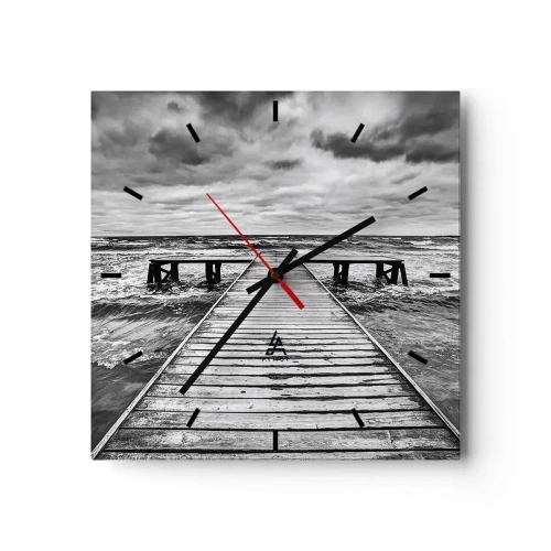 Relógio de parede - Relógio em vidro - Estou à espera do vento, que vai dispersar... - 30x30 cm