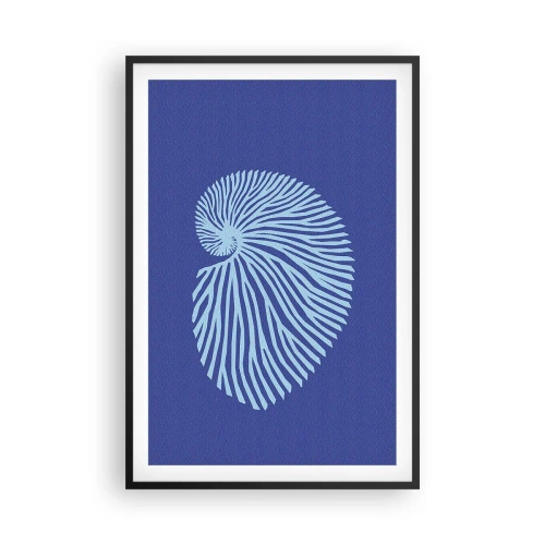 Pôster com moldura preta - O nascimento da concha - 61x91 cm