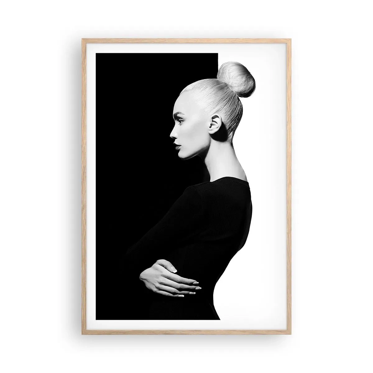 Pôster com moldura de carvalho claro - Simplesmente mulher - 70x100 cm