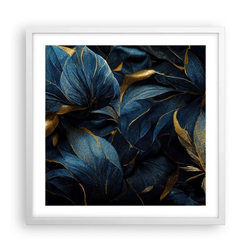 Pôster em moldura branca - Forrado com ouro - 50x50 cm