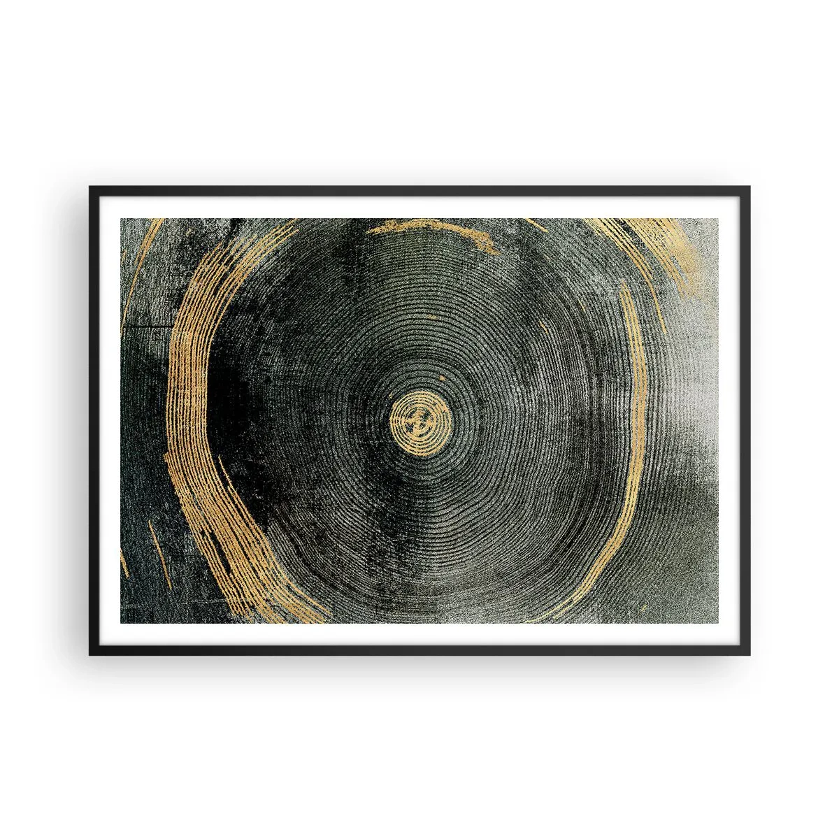 Pôster com moldura preta - Mudança e persistência - 100x70 cm