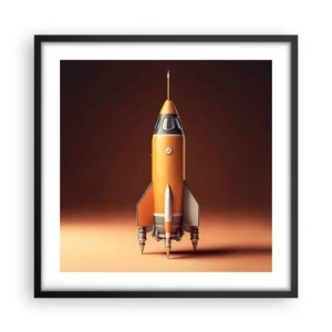 Pôster com moldura preta - Tudo começa com um sonho - 50x50 cm