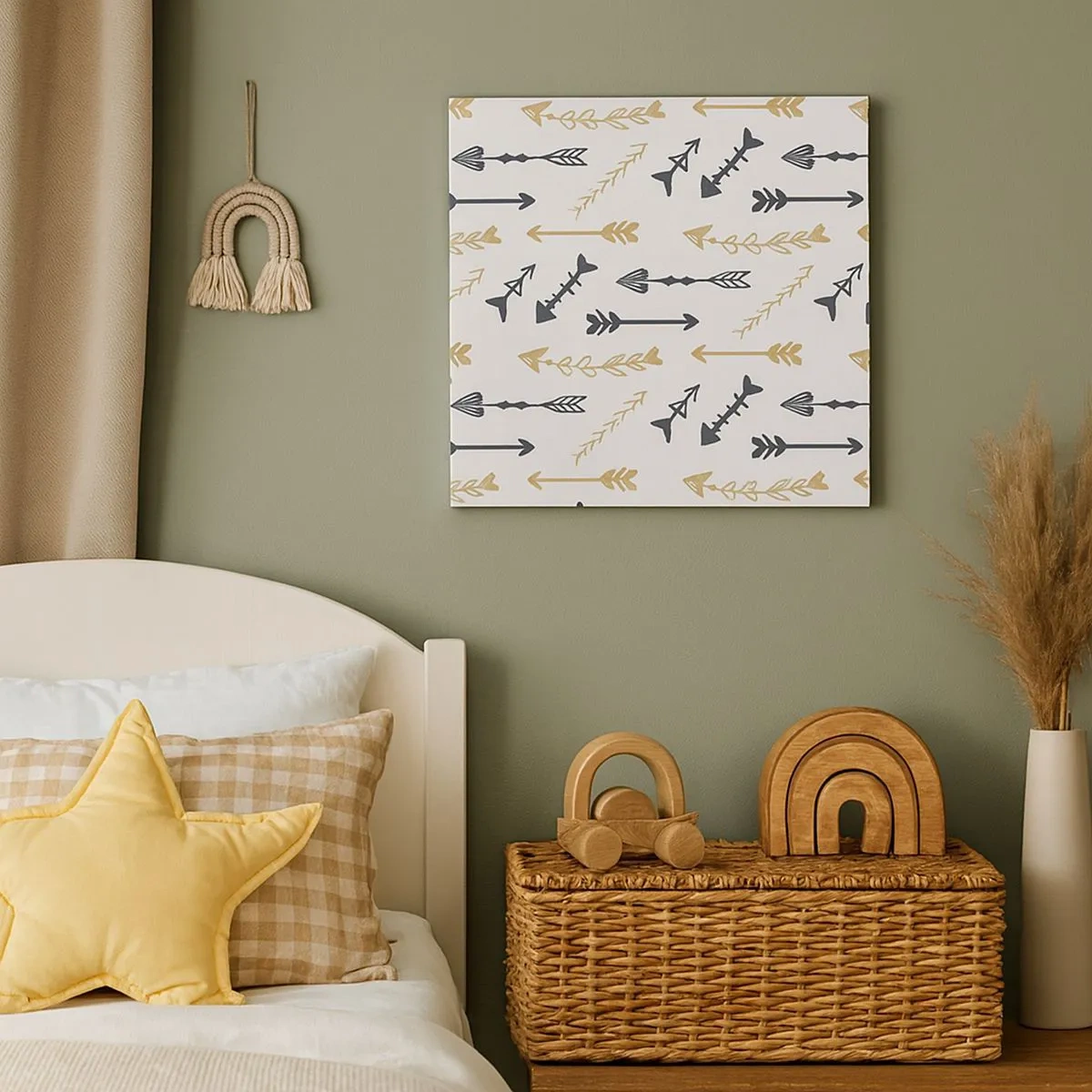 Quadro em tela - O sonho do arqueiro - 30x30 cm