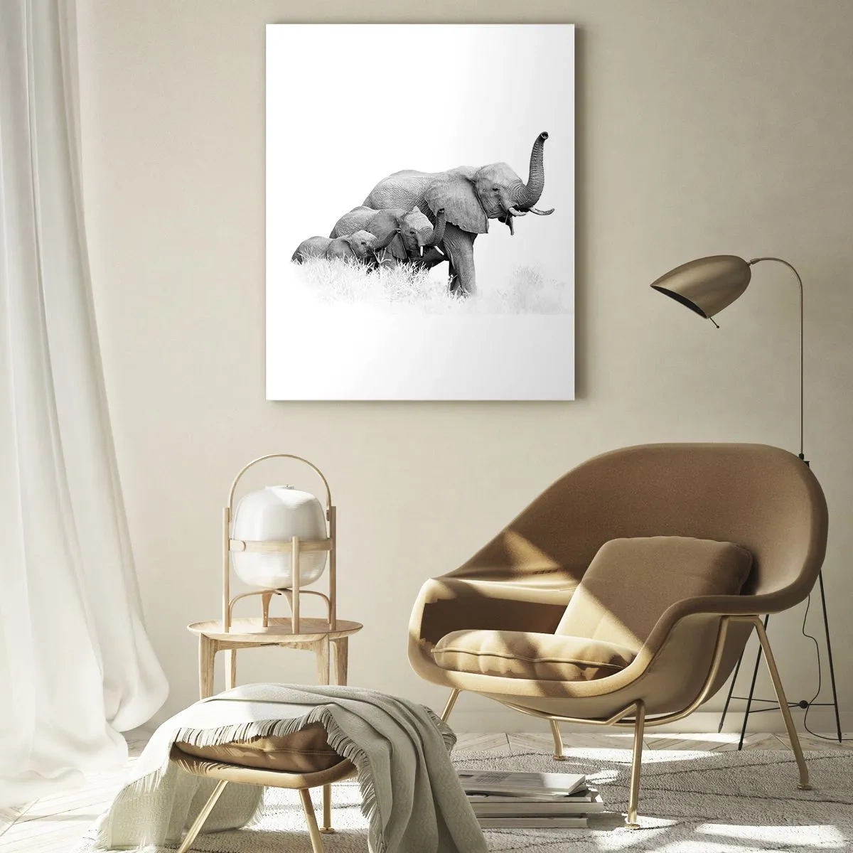 Quadro em vidro - Um, dois, três - 50x70 cm