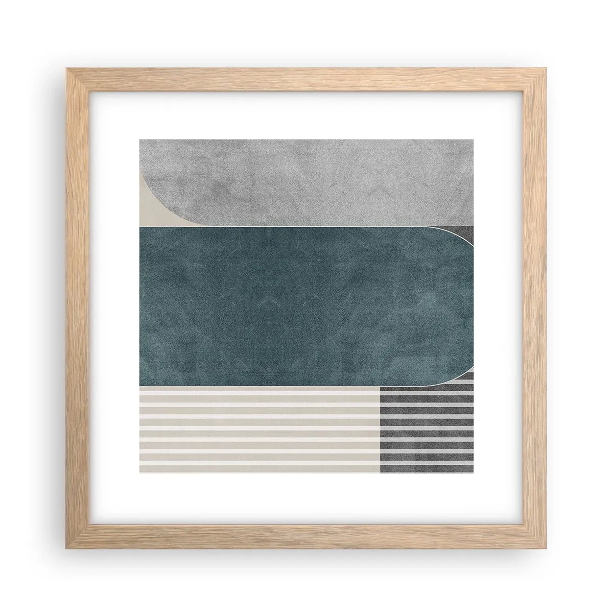 Pôster com moldura de carvalho claro - Composição ao nível - 30x30 cm