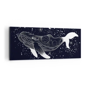 Quadro em tela - No oceano do universo - 100x40 cm