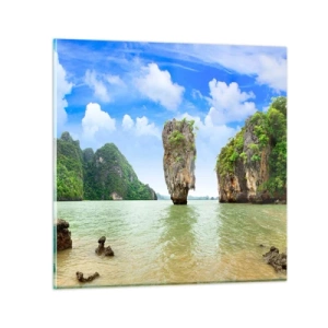 Quadro em vidro - Maravilhas rochosas da natureza - 30x30 cm