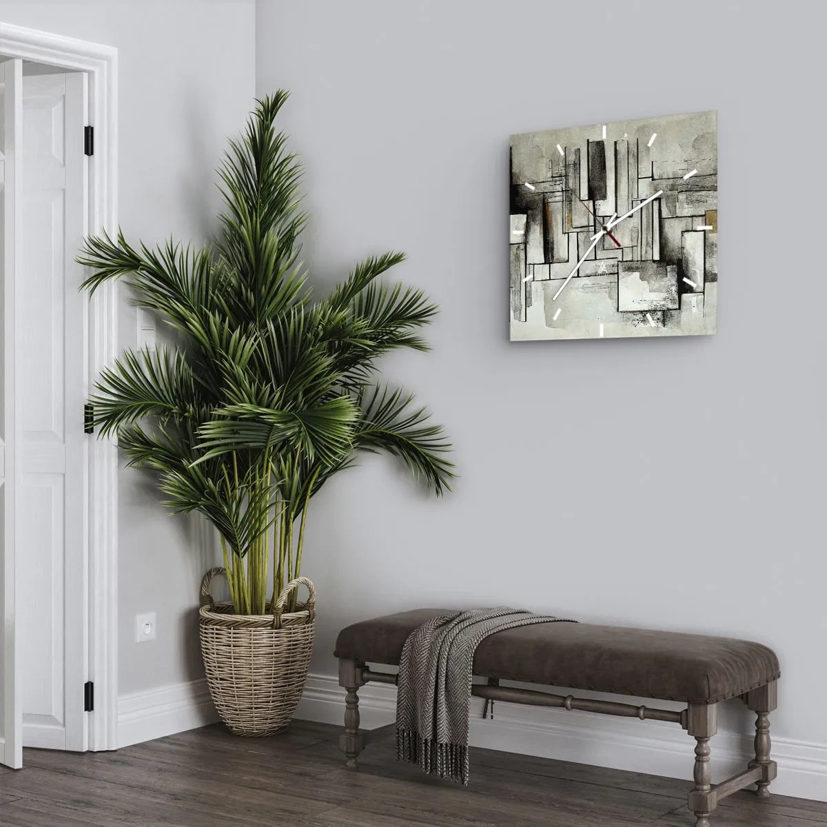 Relógio de parede - Relógio em vidro - O poder da simplicidade - 40x40 cm