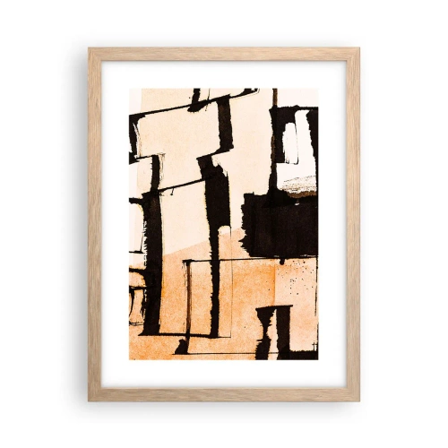 Pôster com moldura de carvalho claro - No entanto, a ordem - 30x40 cm