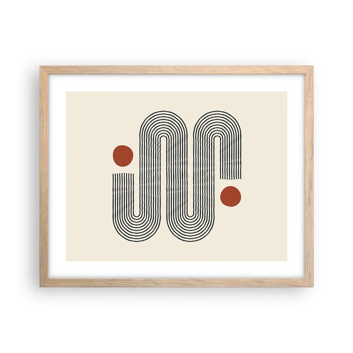 Pôster com moldura de carvalho claro - Do início ao fim - 50x40 cm