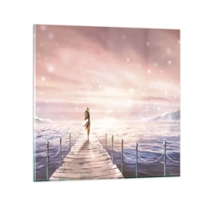 Quadro em vidro - À luz de um sonho - 50x50 cm