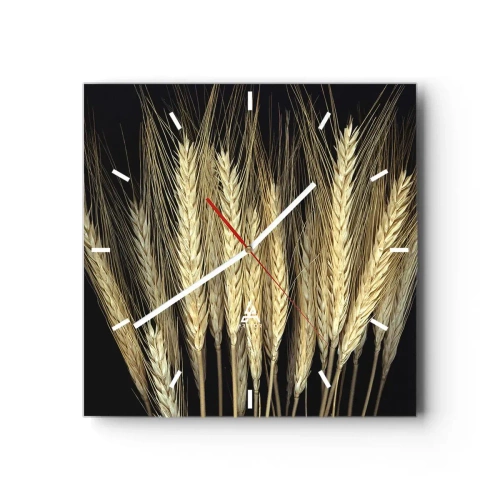 Relógio de parede - Relógio em vidro - Magia rústica - 30x30 cm