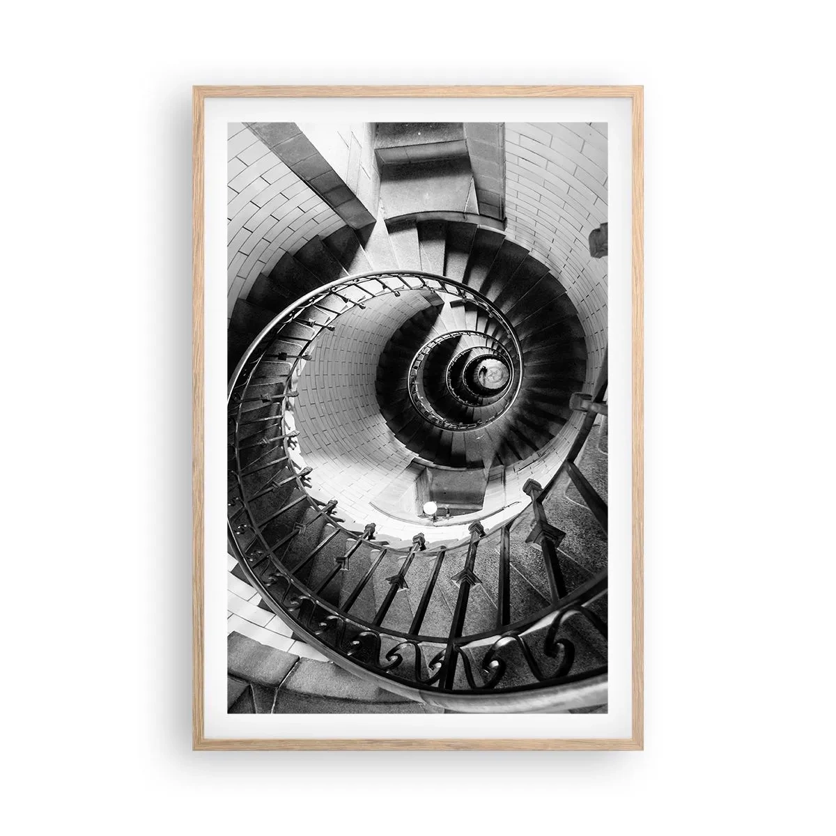 Pôster com moldura de carvalho claro - Cada vez mais alto - 61x91 cm