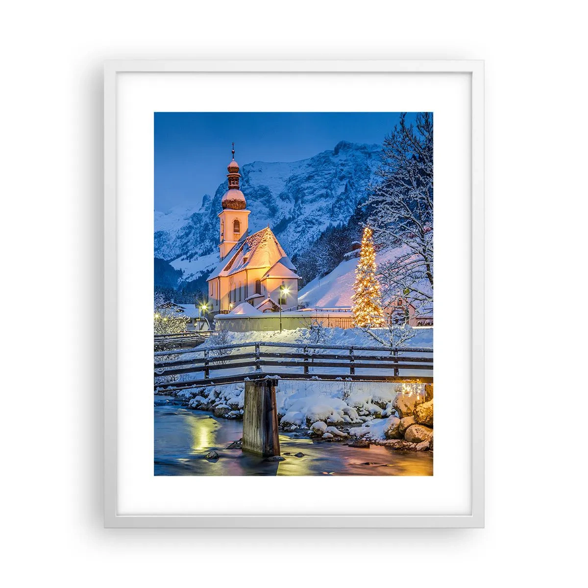 Pôster em moldura branca - O Espírito do Natal - 40x50 cm