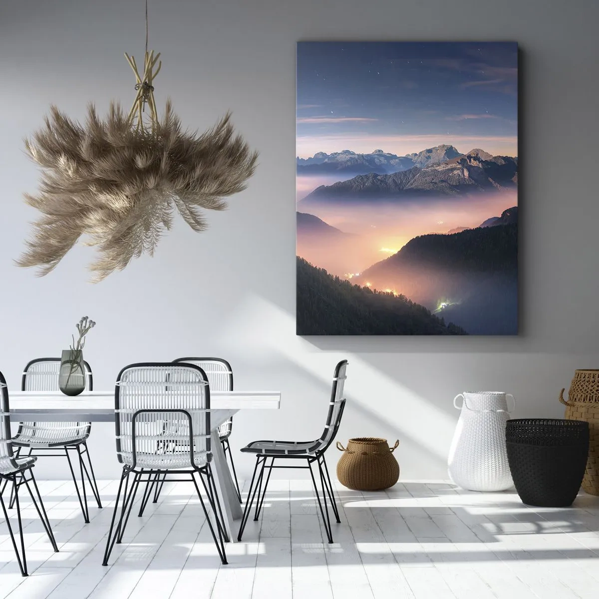 Quadro em tela - Luz nos vales - 50x70 cm