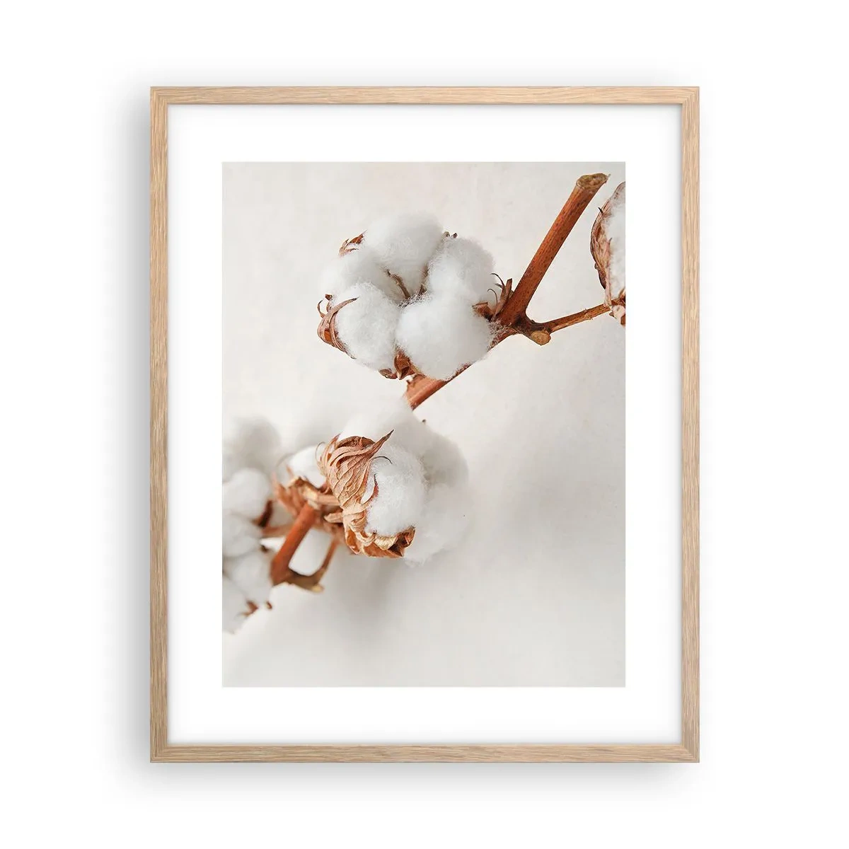 Pôster com moldura de carvalho claro - Apenas acaricie - 40x50 cm