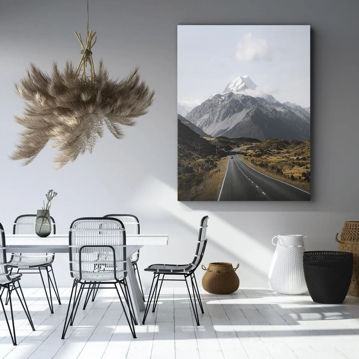 Quadro em tela - O caminho para o coração das montanhas - 50x70 cm