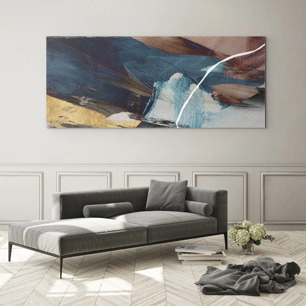 Quadro em vidro - Com elegância e energia - 90x30 cm