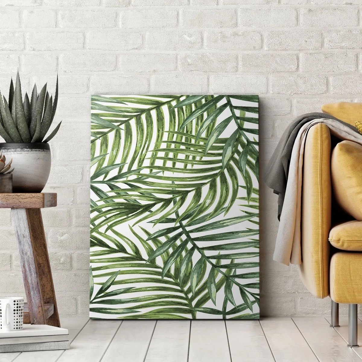 Quadro em tela - Sob as folhas verdes - 70x100 cm