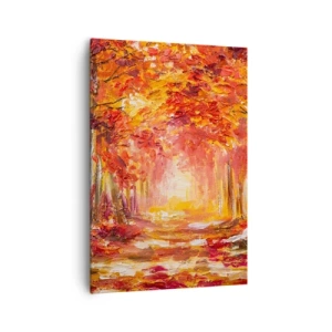 Quadro em tela - Floresta de cobre - 70x100 cm