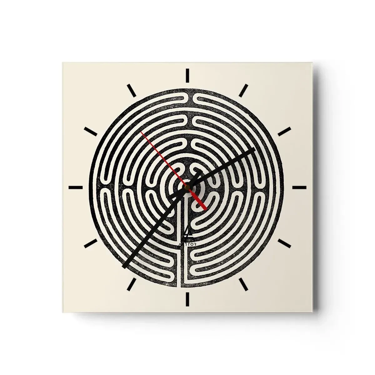 Relógio de parede - Relógio em vidro - Ordem misteriosa - 30x30 cm