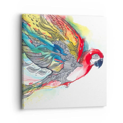 Quadro em tela - Viva com cor - 40x40 cm