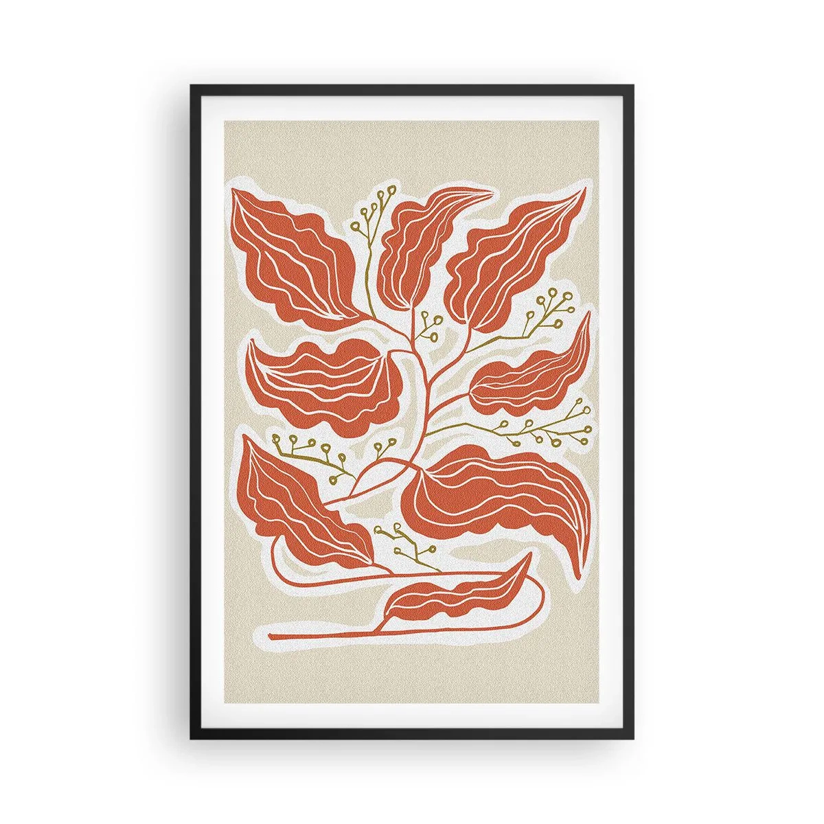 Pôster com moldura preta - Folclórico e coral - 61x91 cm