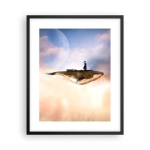 Pôster com moldura preta - Uma viagem surreal - 40x50 cm