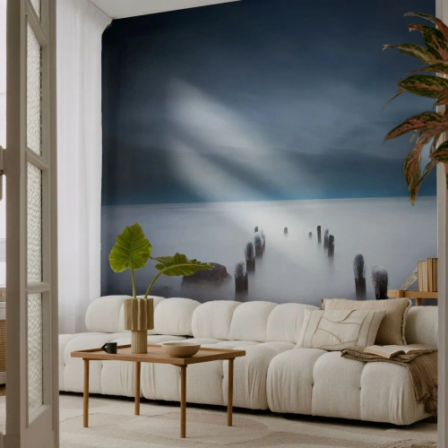 Papel de parede personalizado Premium Sand - Lago pensativo - Paisagem, Mar, Lago