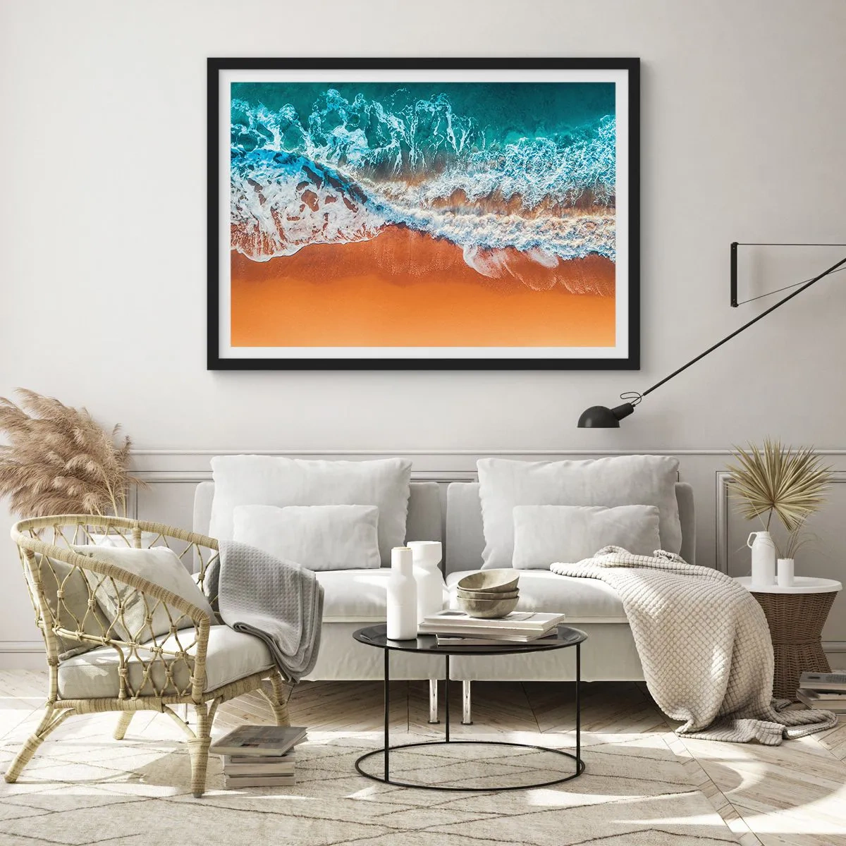 Pôster com moldura preta - Sempre em par - 70x50 cm