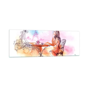 Quadro em vidro - Elegância parisiense - 90x30 cm