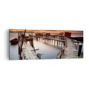 Quadro em tela - Turismo autêntico, não fictício - 140x50 cm