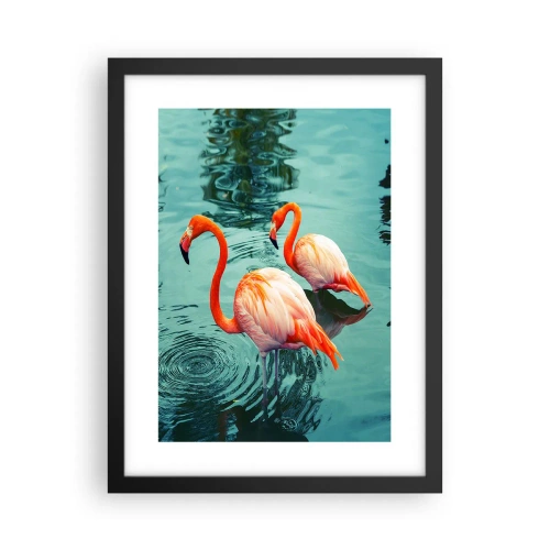 Pôster com moldura preta - Estamos na moda agora - 30x40 cm