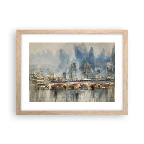 Pôster com moldura de carvalho claro - Londres em toda a sua glória - 40x30 cm