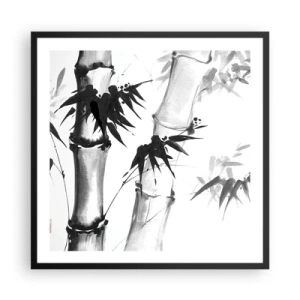 Pôster com moldura preta - Foco no Oriente - 60x60 cm