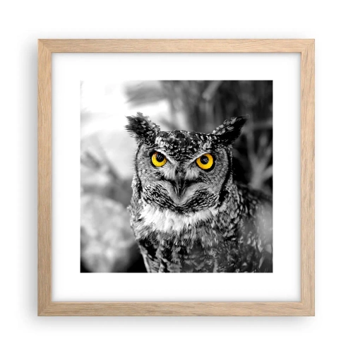 Pôster com moldura de carvalho claro - Nada pode ser escondido - 30x30 cm